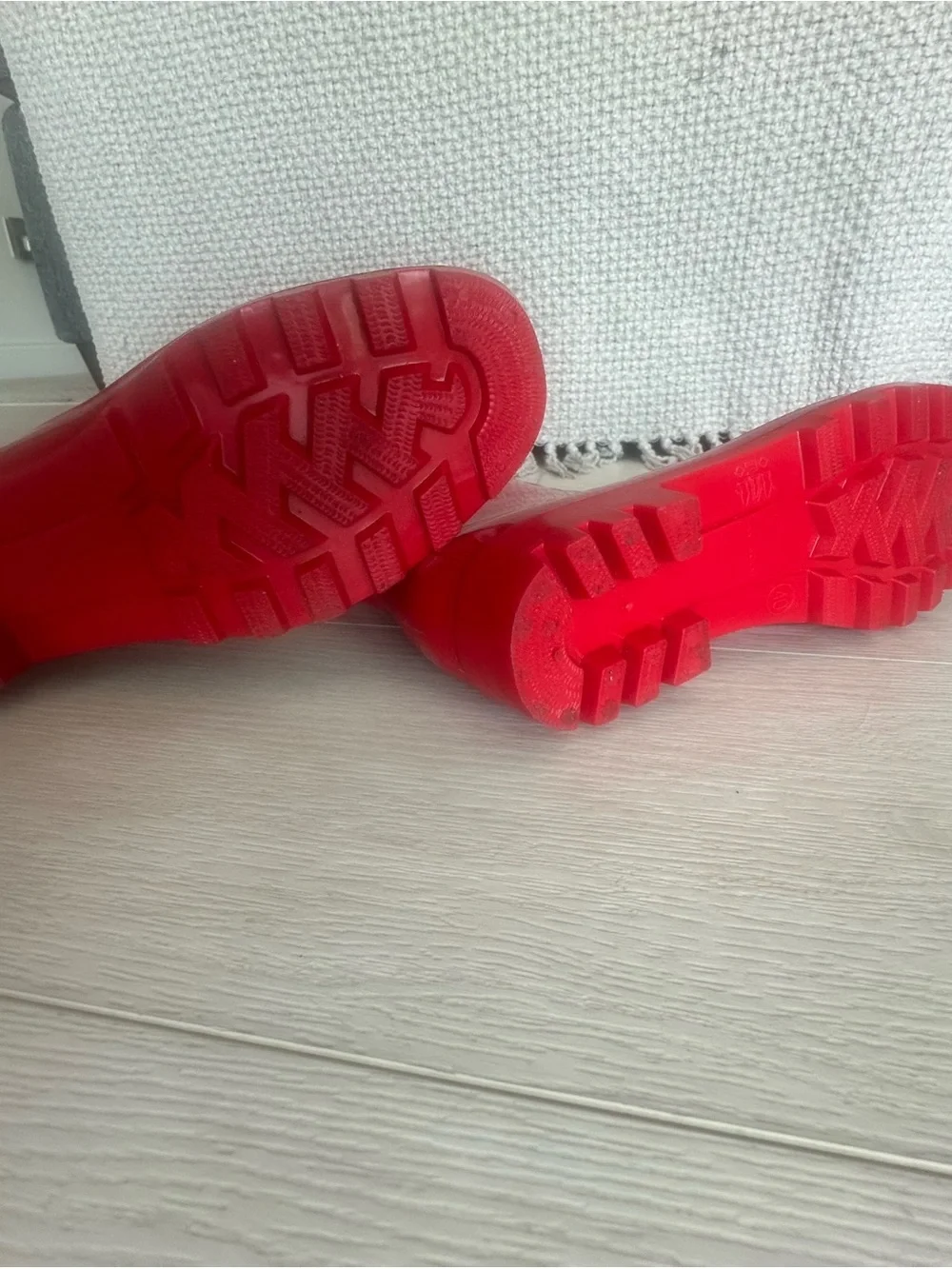 Planone Original Glossy PVC Red Rain Boots